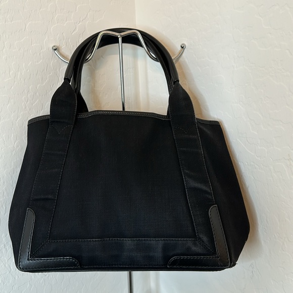 Balenciaga Cabas Black Denim/Leather Tote Bag with pouch - Picture 3 of 16